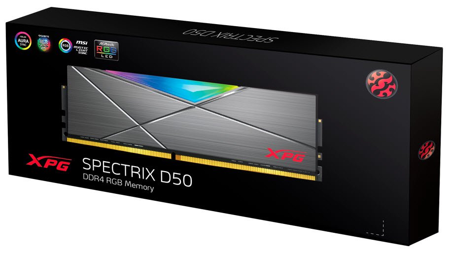 ADATA XPG Spectrix D50 8GB (DDR4-3200, CL16, RGB) Desktop RAM