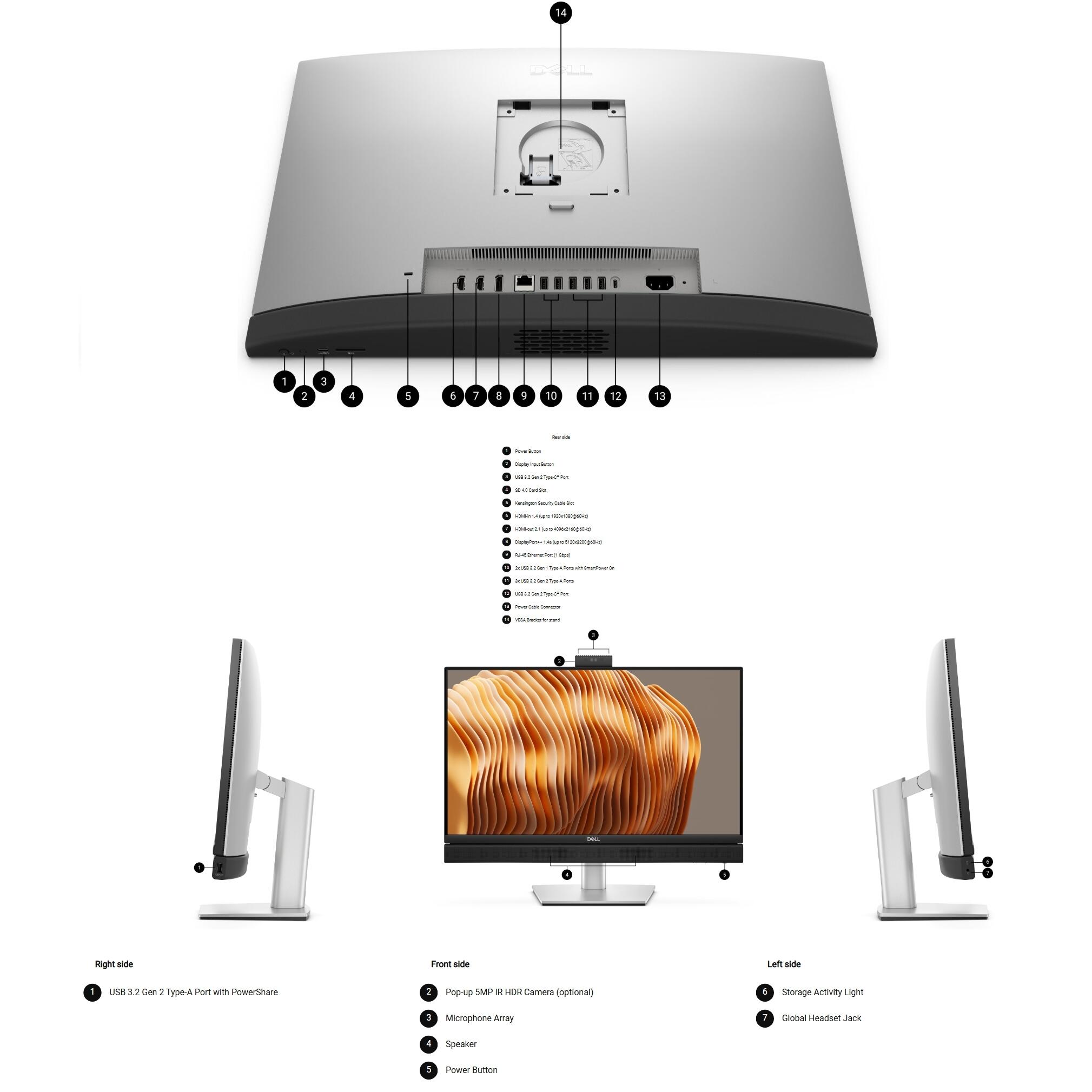 Dell Pro 24 (Intel Core Ultra 5 5.1GHz, 16GB DDR5, 512GB SSD, 23.8" Full HD) All-In-One Desktop PC - Image 5