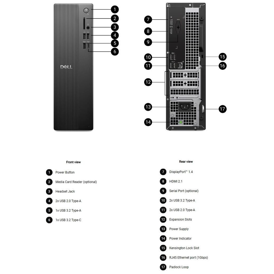 Dell Pro Slim Essential QVS1260 (Intel Core i3 4.7GHz, 8GB DDR5, 512GB SSD, SFF) Desktop PC - Image 5