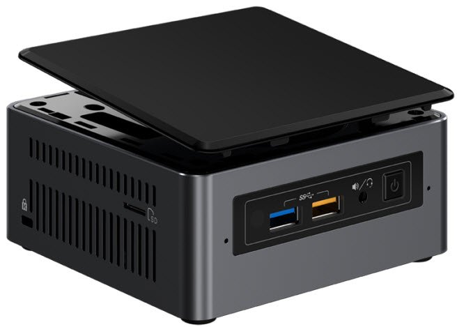 Intel NUC7 (Intel Core i5 3.4GHz, 4GB DDR4, 16GB Optane SSD, 1TB 2.5" HDD) Mini PC