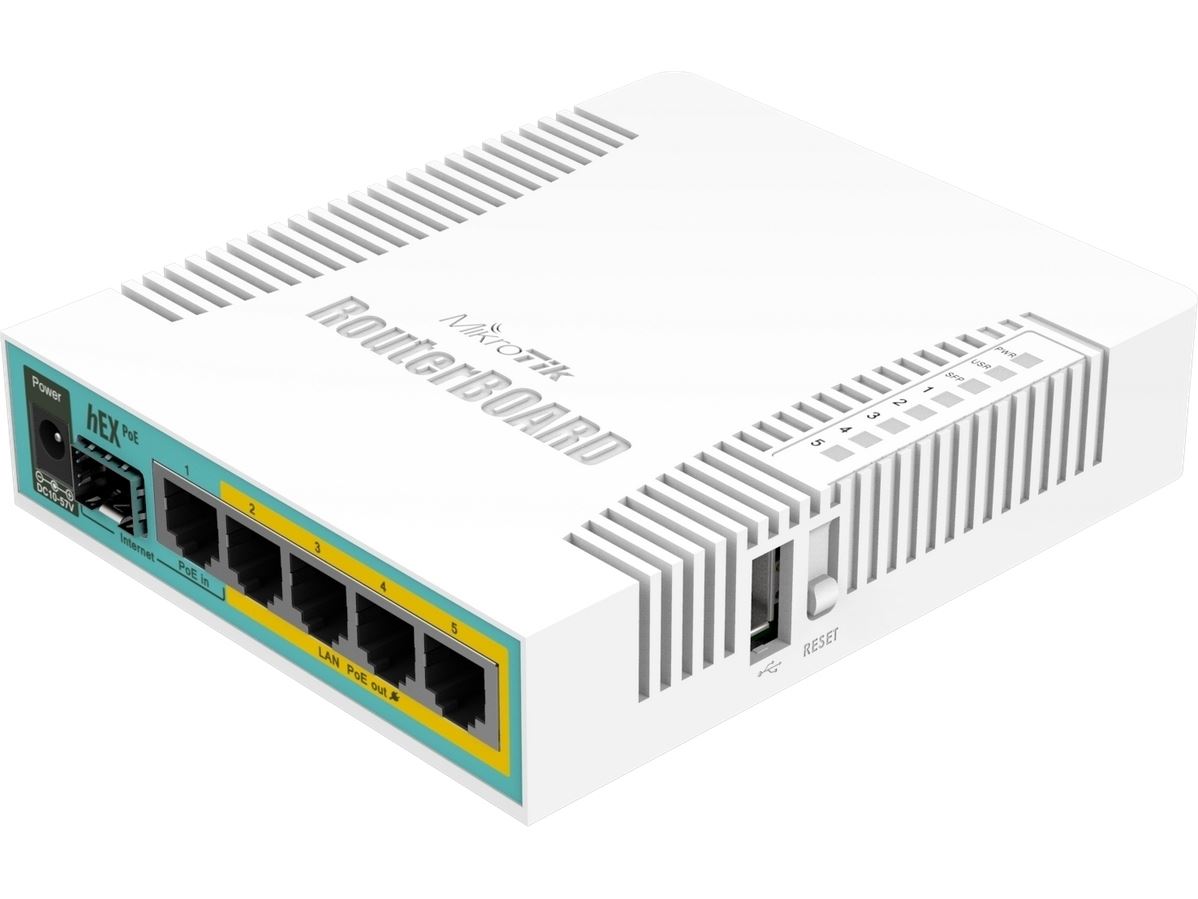 MikroTik RouterBOARD hEX PoE (RB960PGS) 5-Port Gigabit Router