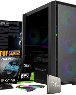PCBuilder Sentinel (AMD Ryzen 5 5600X 3.7GHz 6-Core, 16GB DDR4, A520M-Plus Motherboard, GeForce RTX™ 3050 6GB GDDR6) Gaming Desktop PC