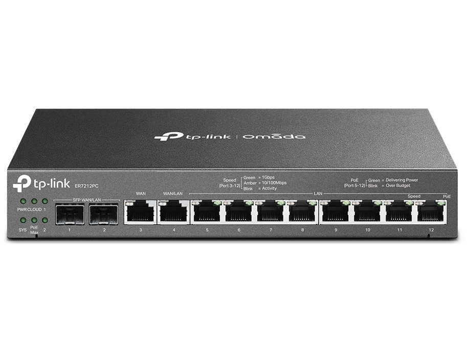 TP-Link Omada ER7212PC 3-in-1 Gateway/Controller/PoE+ VPN Router