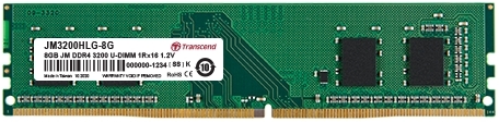 Transcend JetRam 16GB (DDR4-3200, CL22) Desktop RAM