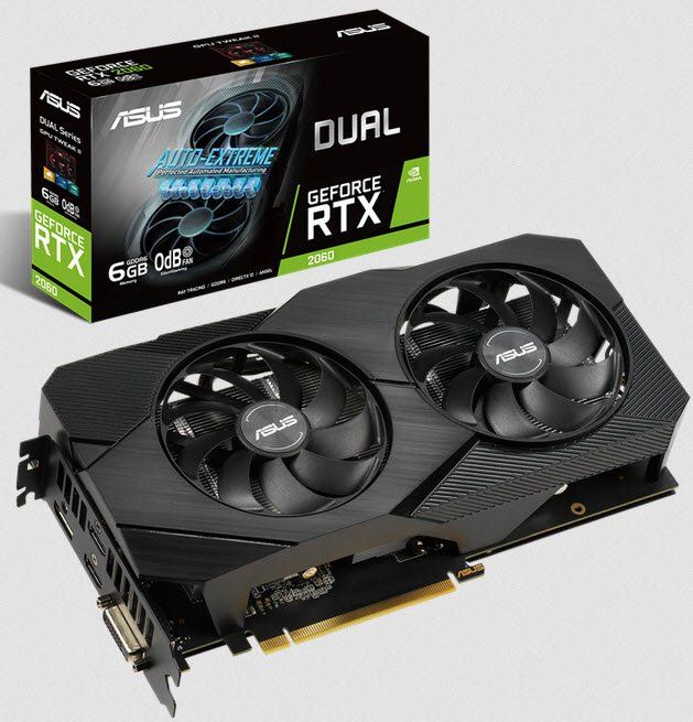 Asus Dual GeForce RTX™ 2060 Evo (6GB, GDDR6)
