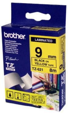 Brother 9mm Black-on-Yellow Laminated Tape (8m)