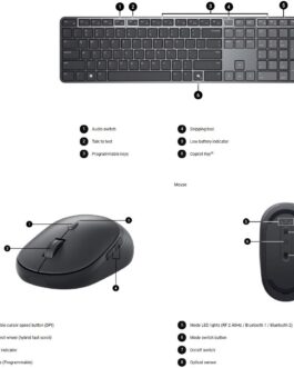 Dell Pro 7 KM726 Wireless Keyboard + Mouse Combo